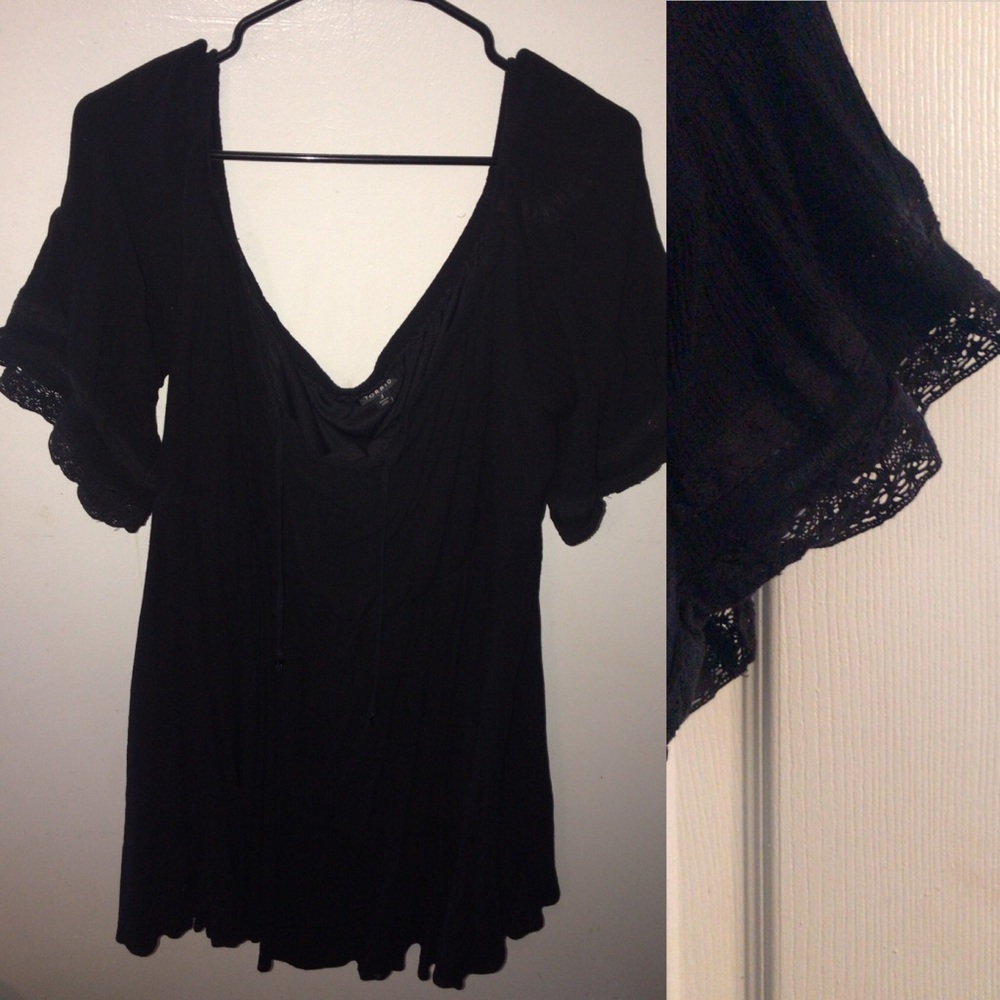 Torrid Black Gauze Dress